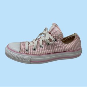 Converse All Star Low Women's Size 6 Sneakers Shoes Pink & White stripe Rare